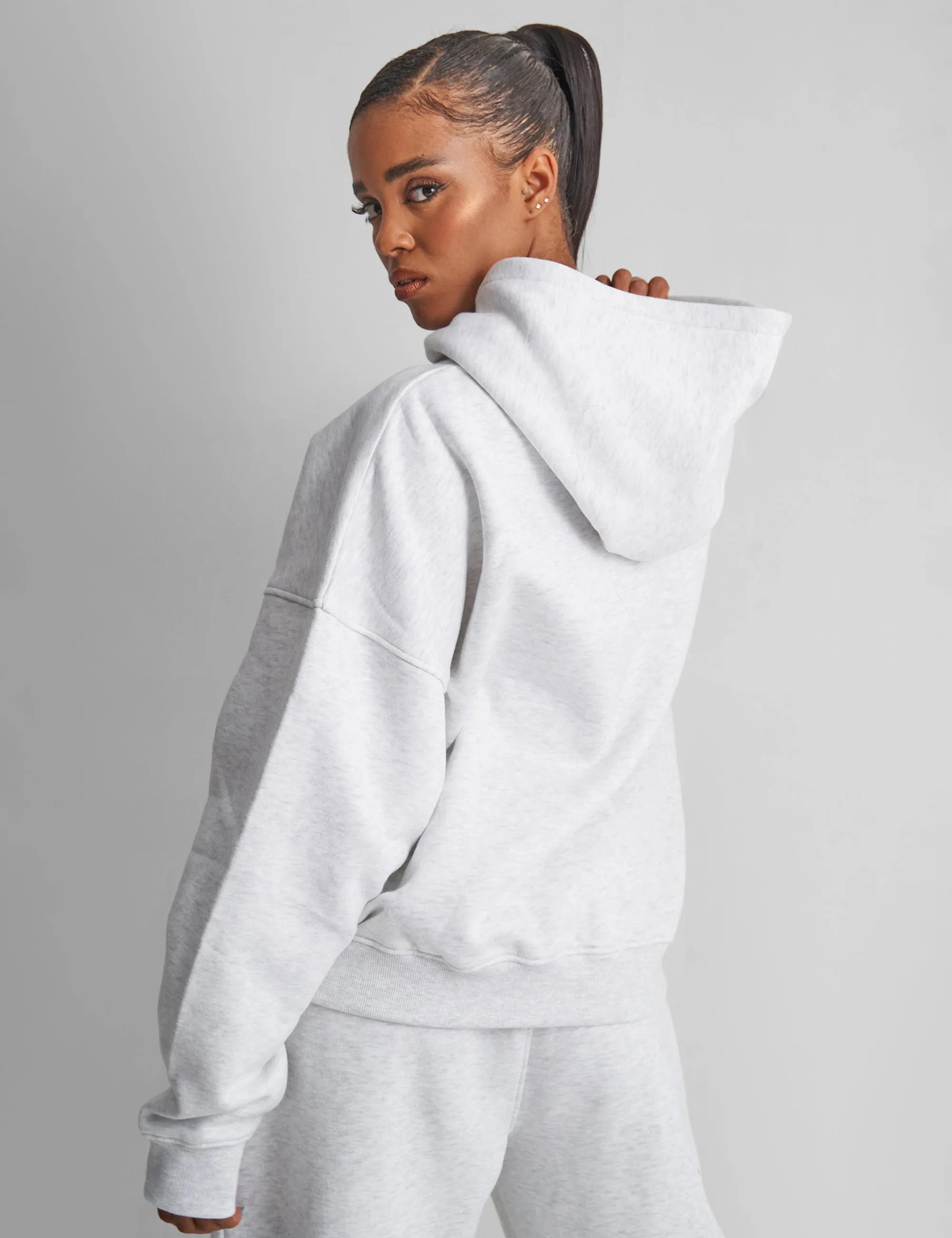 Kaiia Nyc Oversized Hoodie in Grey Marl sold by Public Desire product image thumbnail 4