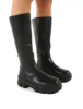 Karma Black Matte Chunky Sole Knee High Boots sold by Public Desire