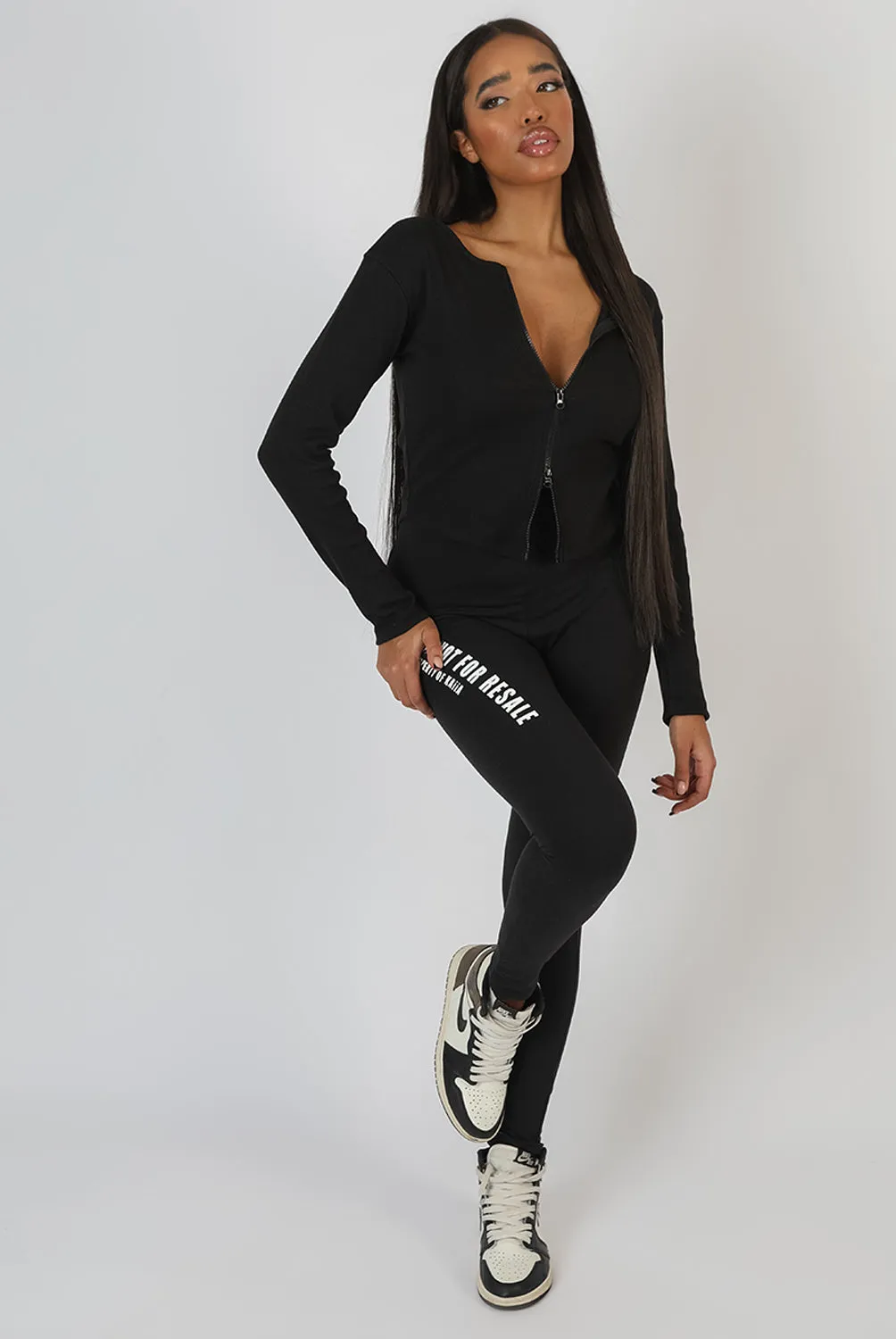 Slogan Legging Black sold by Public Desire product image thumbnail 3