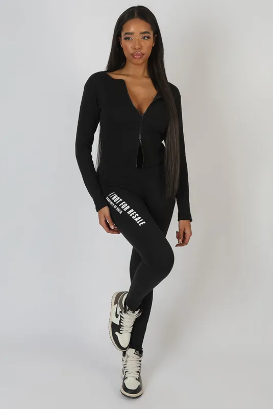 Slogan Legging Black sold by Public Desire