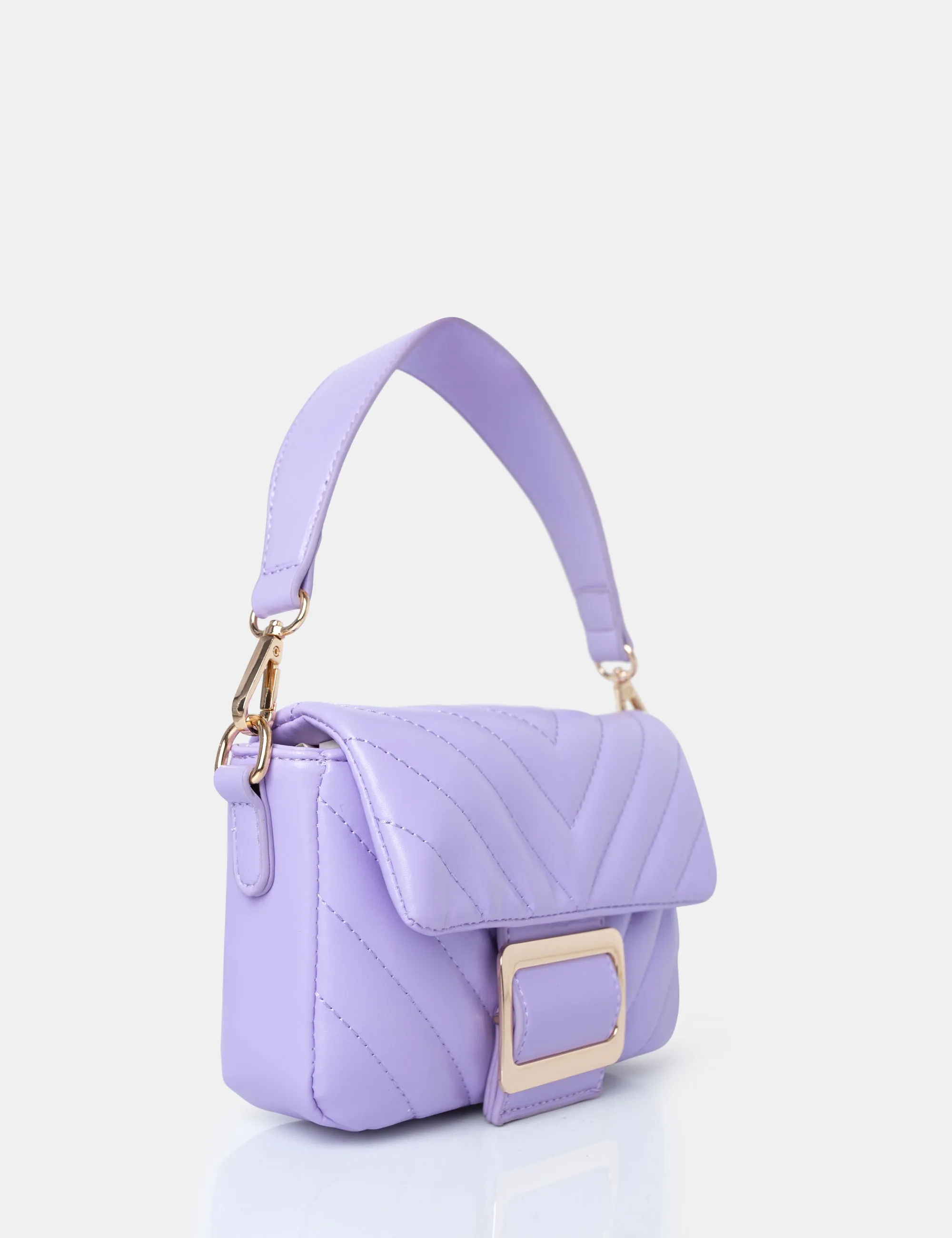 The Harlow Lilac Quilted Buckled Grab Bag sold by Public Desire product image thumbnail 3