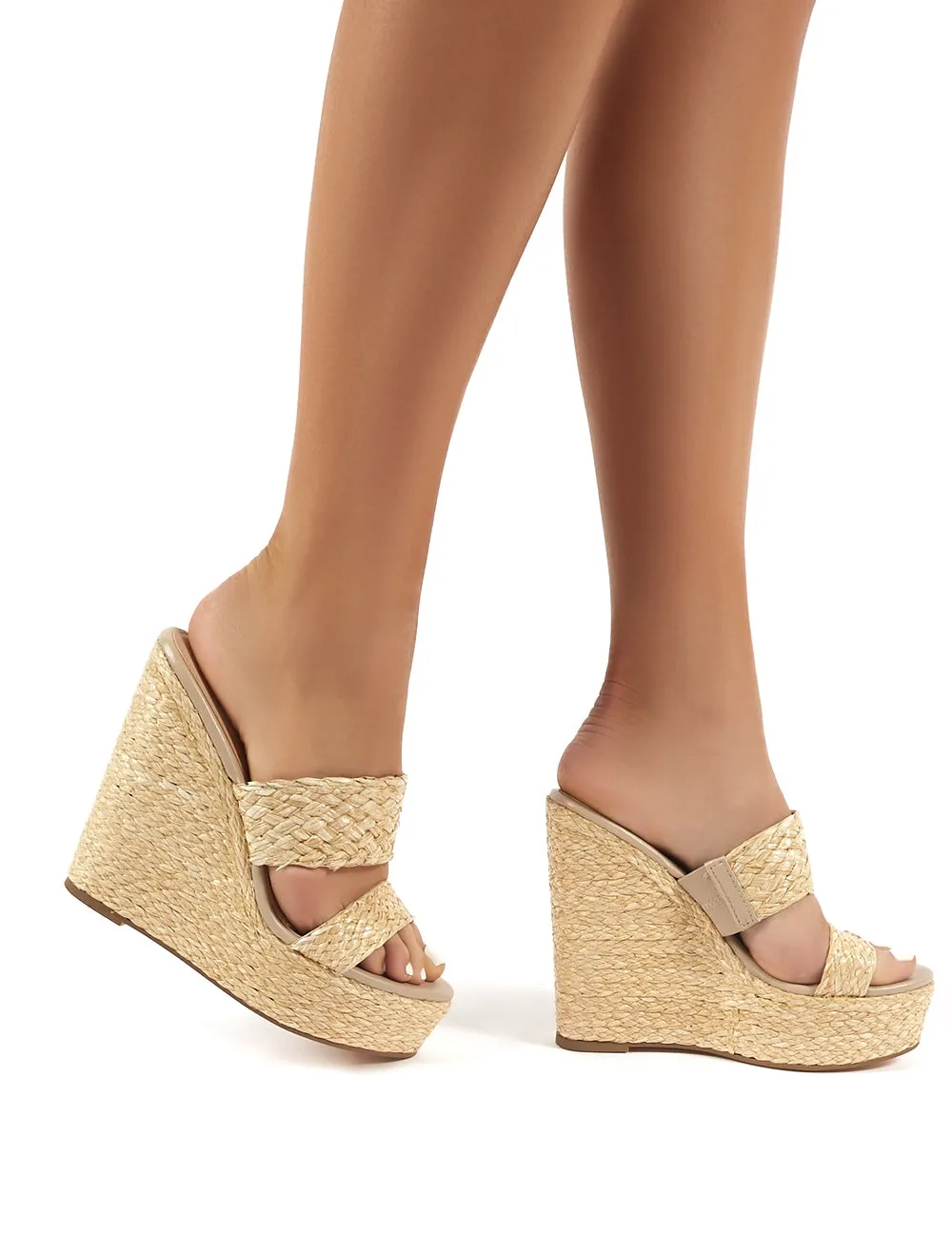 Lucia Raffia Wedge Heeled Sandals sold by Public Desire product image thumbnail 2