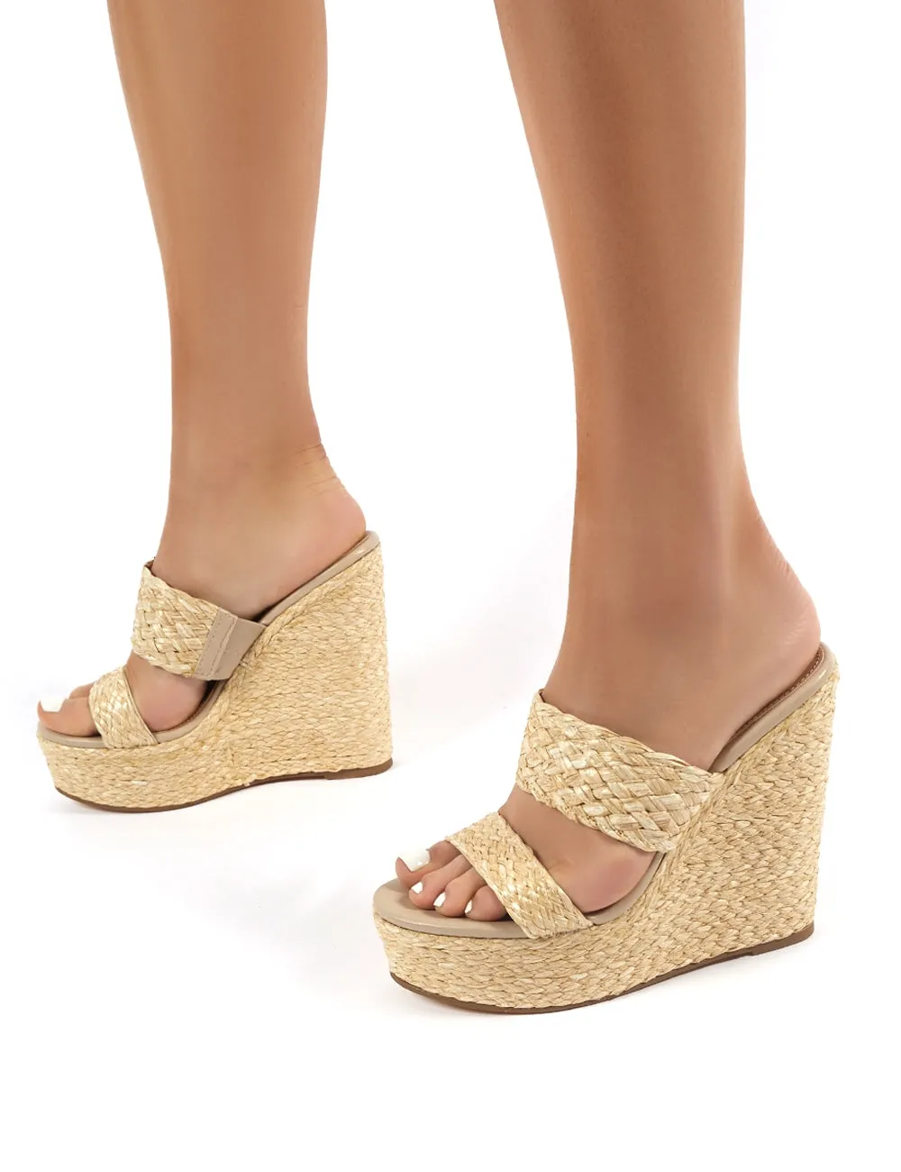 Lucia Raffia Wedge Heeled Sandals sold by Public Desire product image thumbnail 3