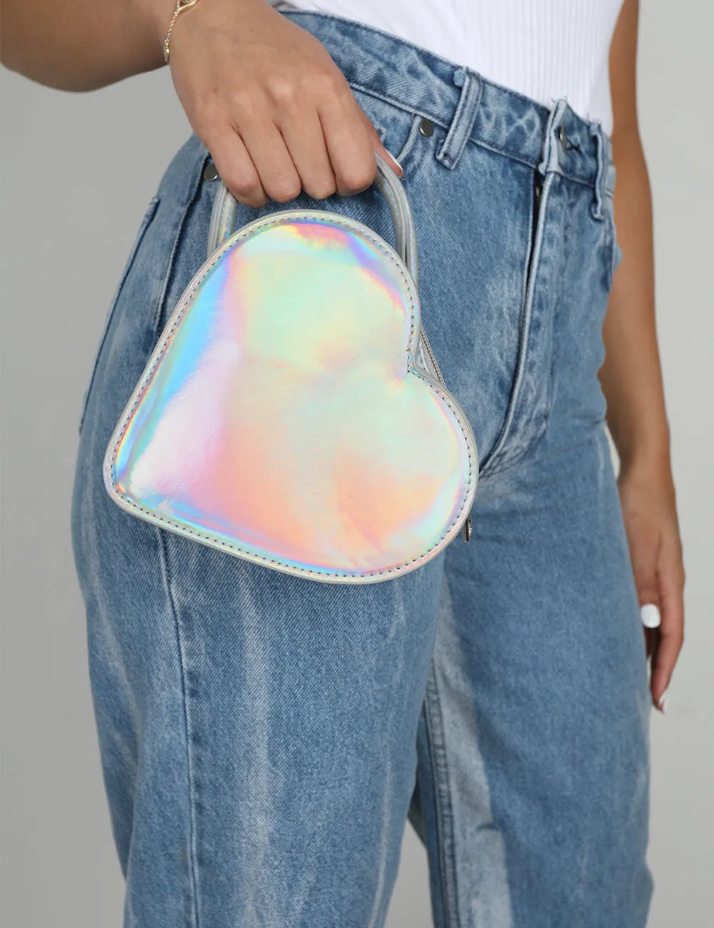 The Roux Iridescent Croc Heart Grab Bag sold by Public Desire product image thumbnail 4