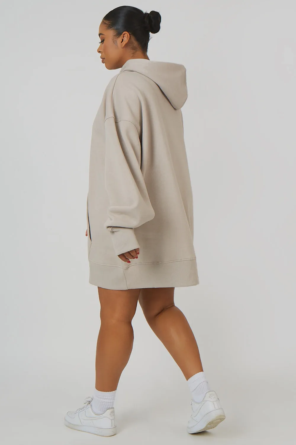 Curve Oversized Sweat Hoodie Dress Ash sold by Public Desire product image thumbnail 3