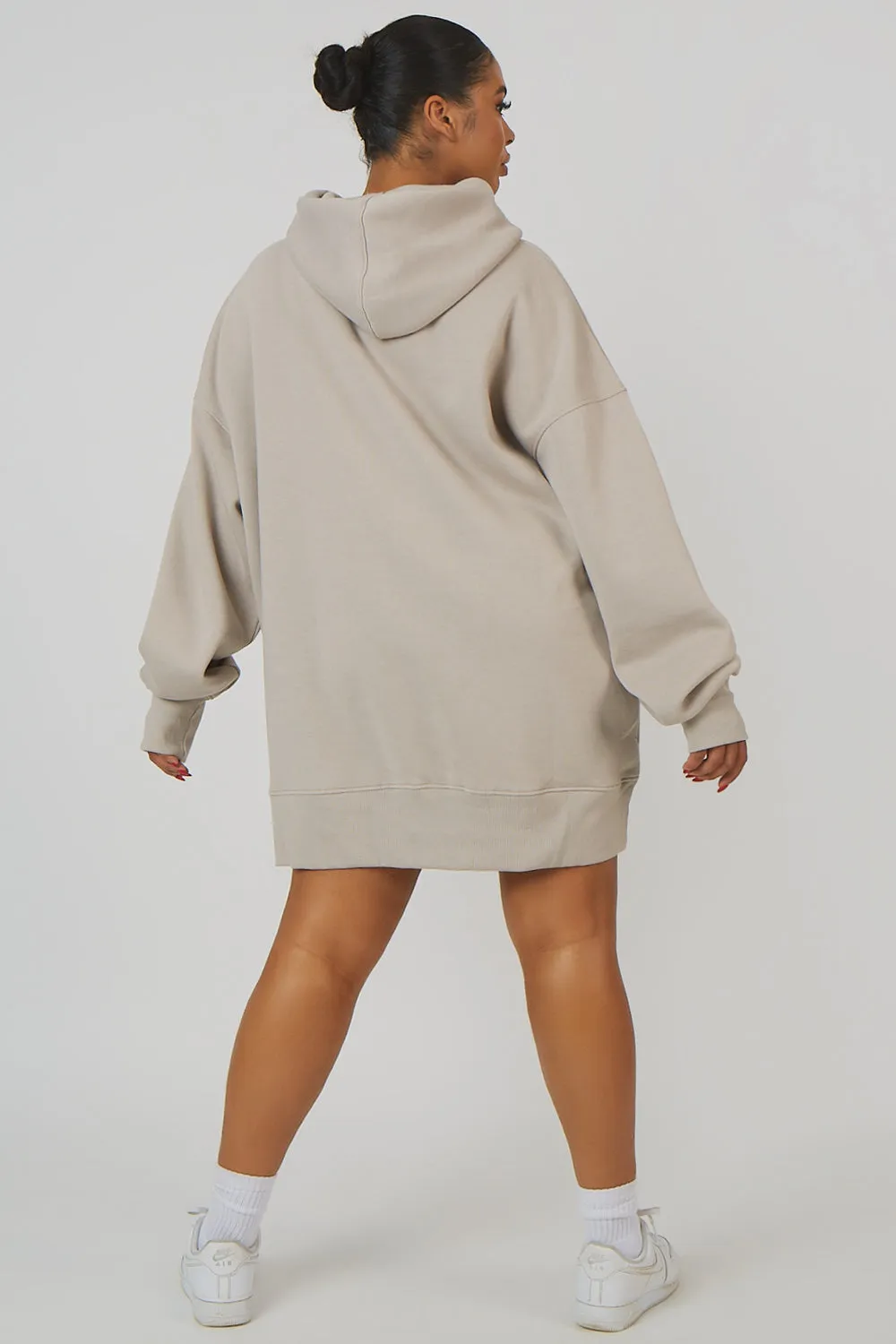 Curve Oversized Sweat Hoodie Dress Ash sold by Public Desire product image thumbnail 4