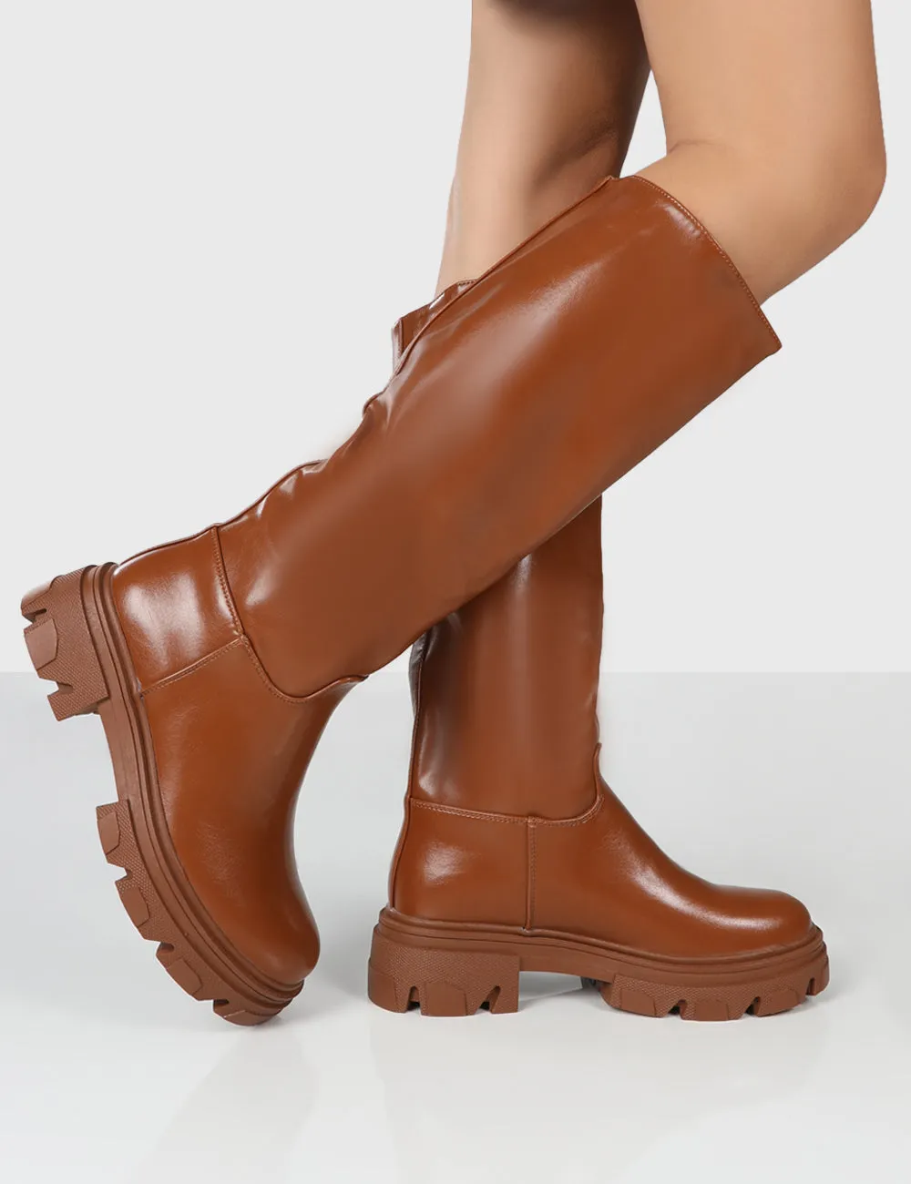 Sabrina Tan Knee High Chunky Sole Boots sold by Public Desire product image thumbnail 2