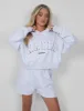 Kaiia Oversized Crop Hoodie Light Grey Marl sold by Public Desire