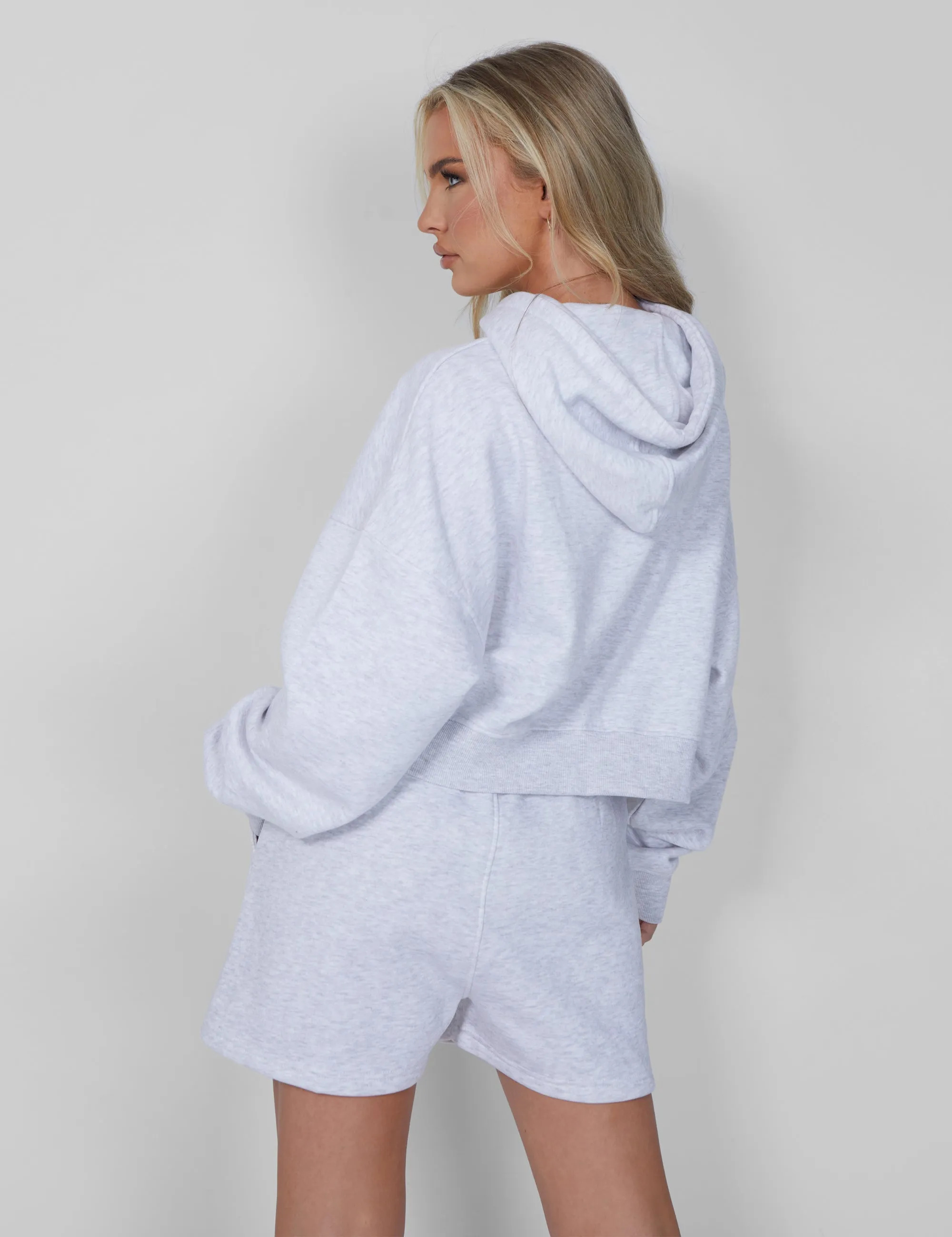 Kaiia Oversized Crop Hoodie Light Grey Marl sold by Public Desire product image thumbnail 5