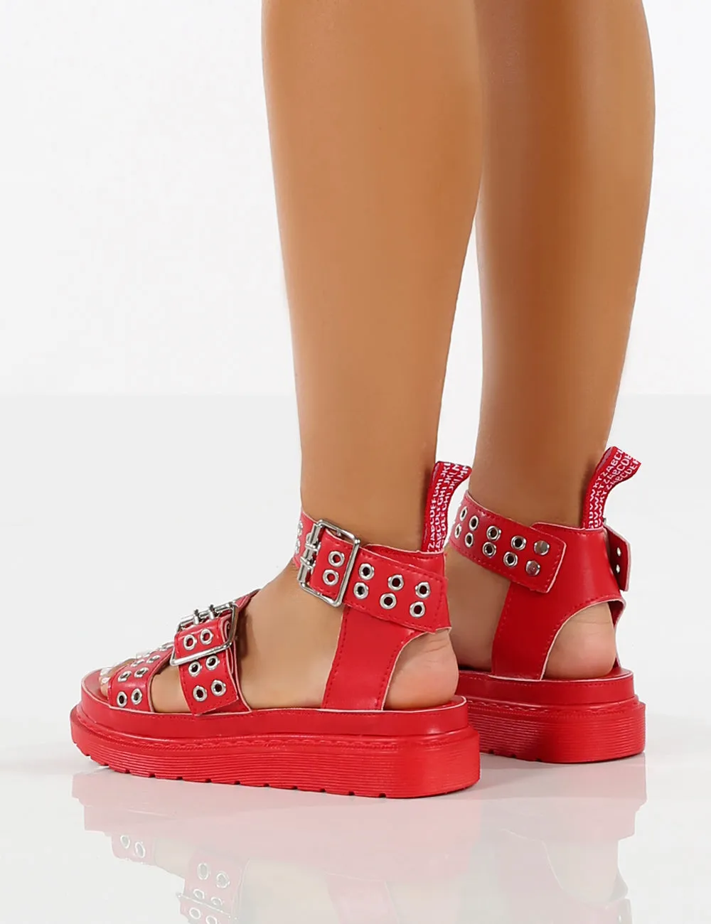 Hype Red Chunky Studded Sandals sold by Public Desire product image thumbnail 2