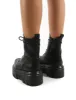 Capture Black Extreme Chunky Platform Sole Ankle Lace Up Boots sold by Public Desire