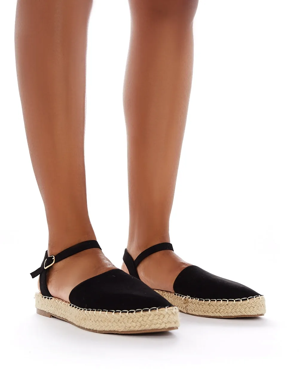Mendes Espadrille Sandals in Black sold by Public Desire