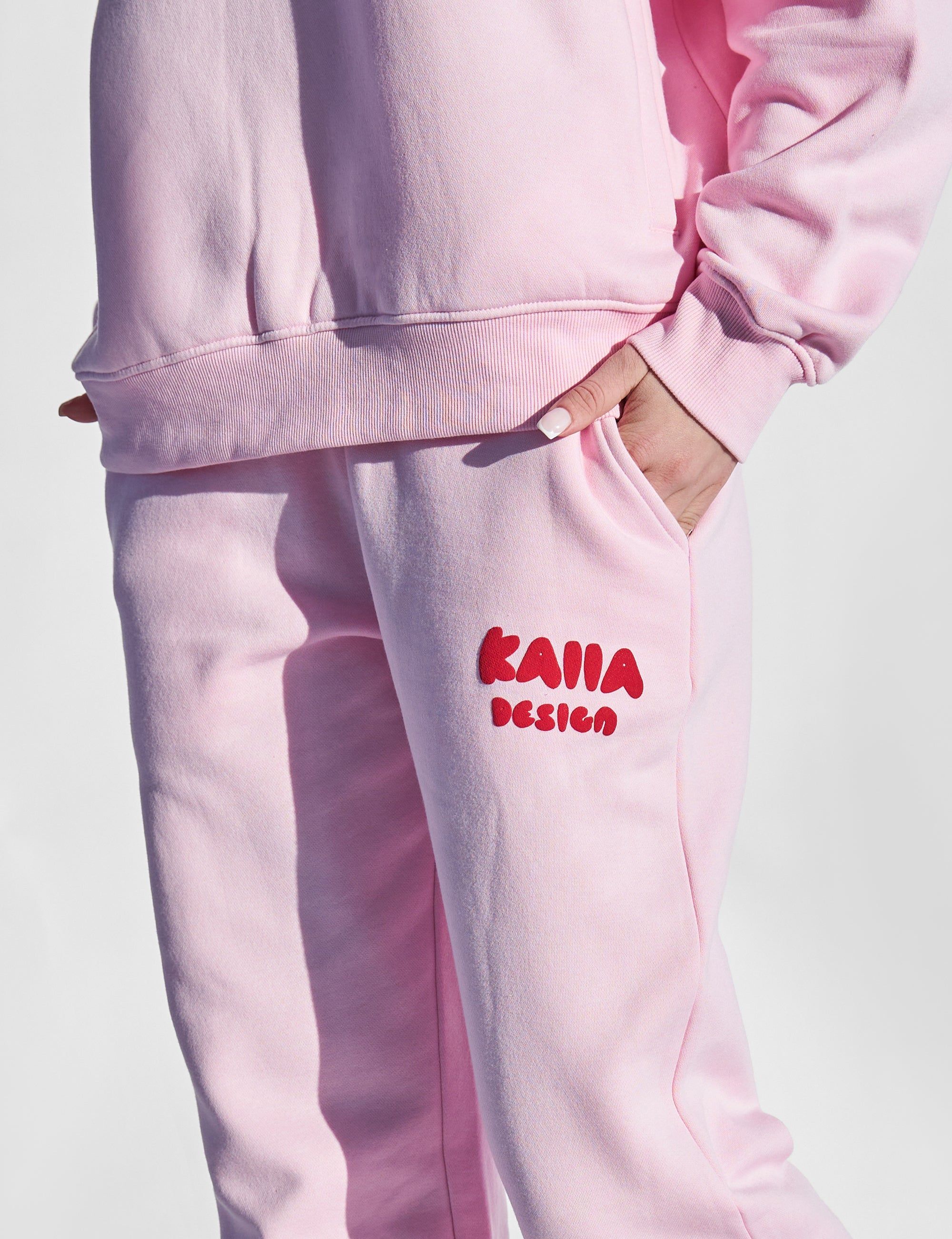 Kaiia Design Bubble Graphic Jogger Baby Pink and Red sold by Public Desire product image thumbnail 4