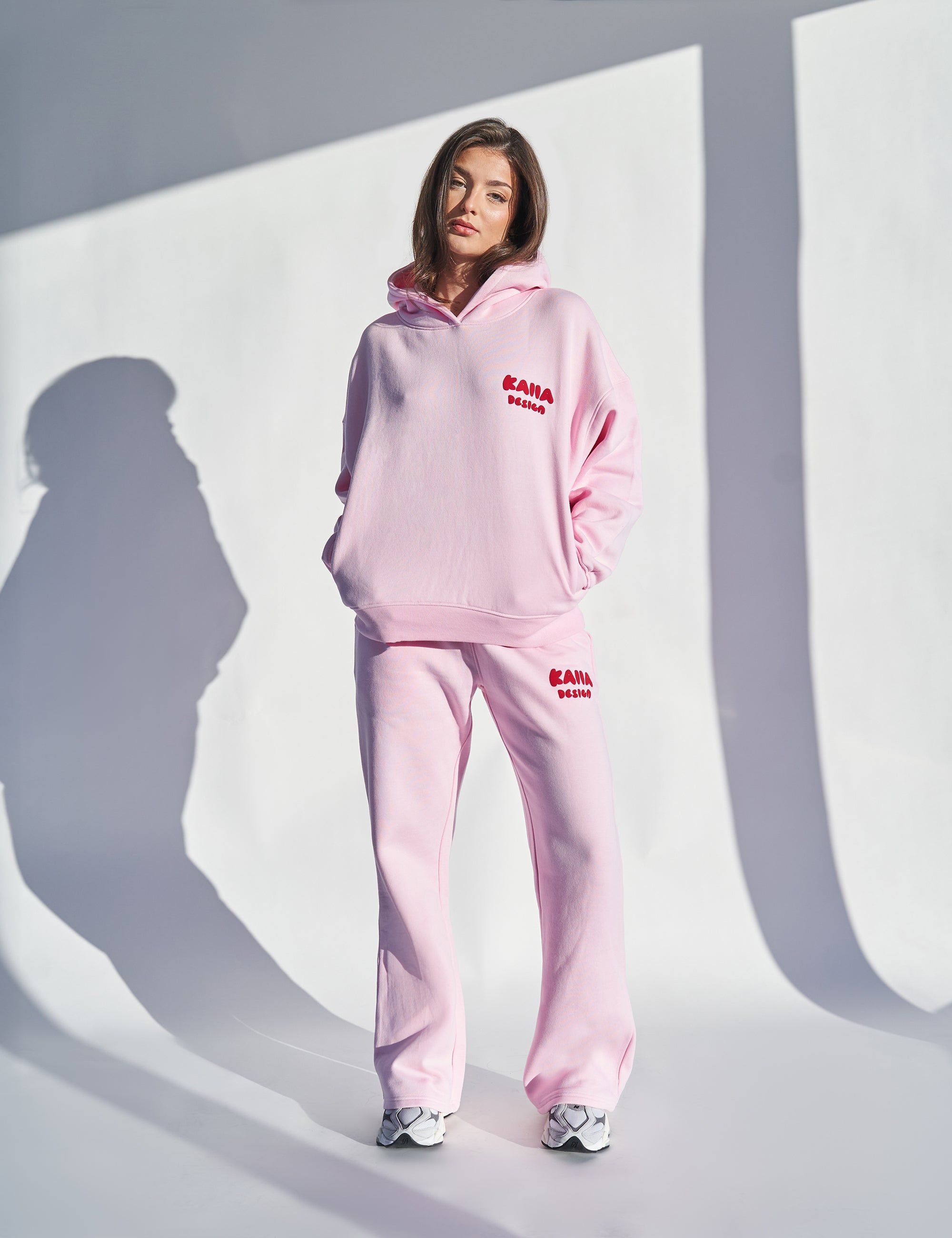 Kaiia Design Bubble Graphic Jogger Baby Pink and Red sold by Public Desire