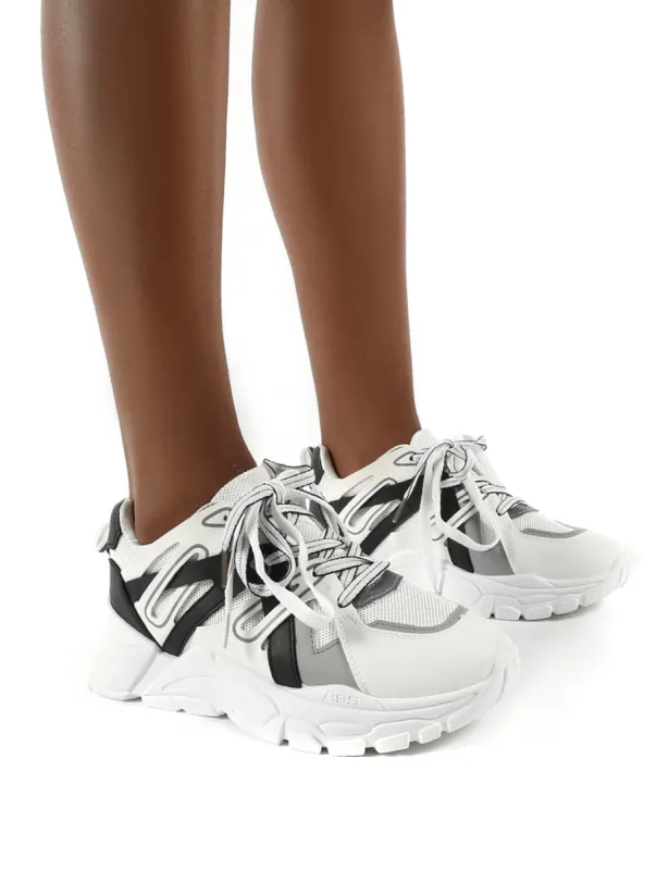 Move White Black Details Chunky Sole Trainers sold by Public Desire
