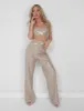 Wide Leg Sequin Trousers Nude sold by Public Desire