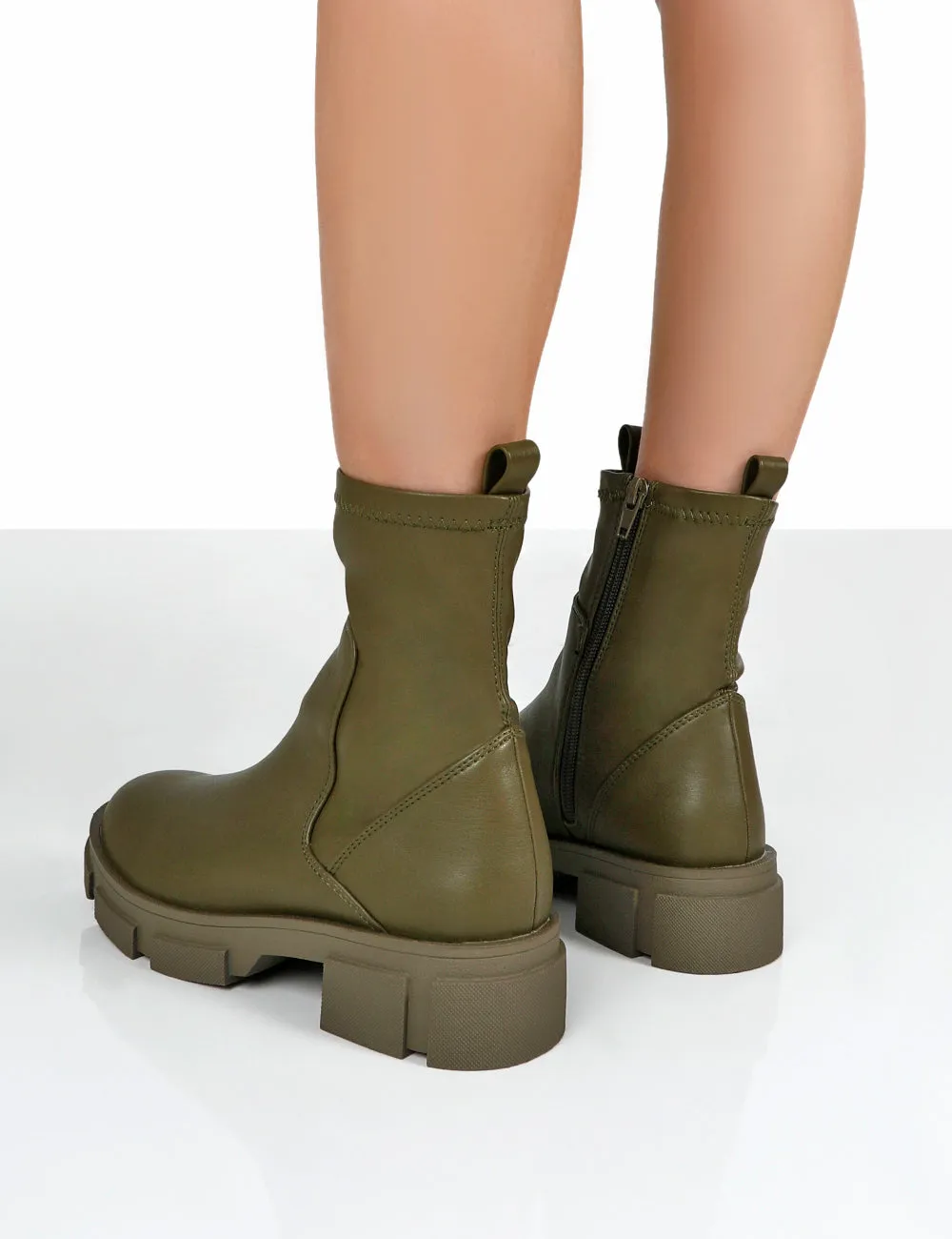 Treat Green Chunky Ankle Boots sold by Public Desire product image thumbnail 2
