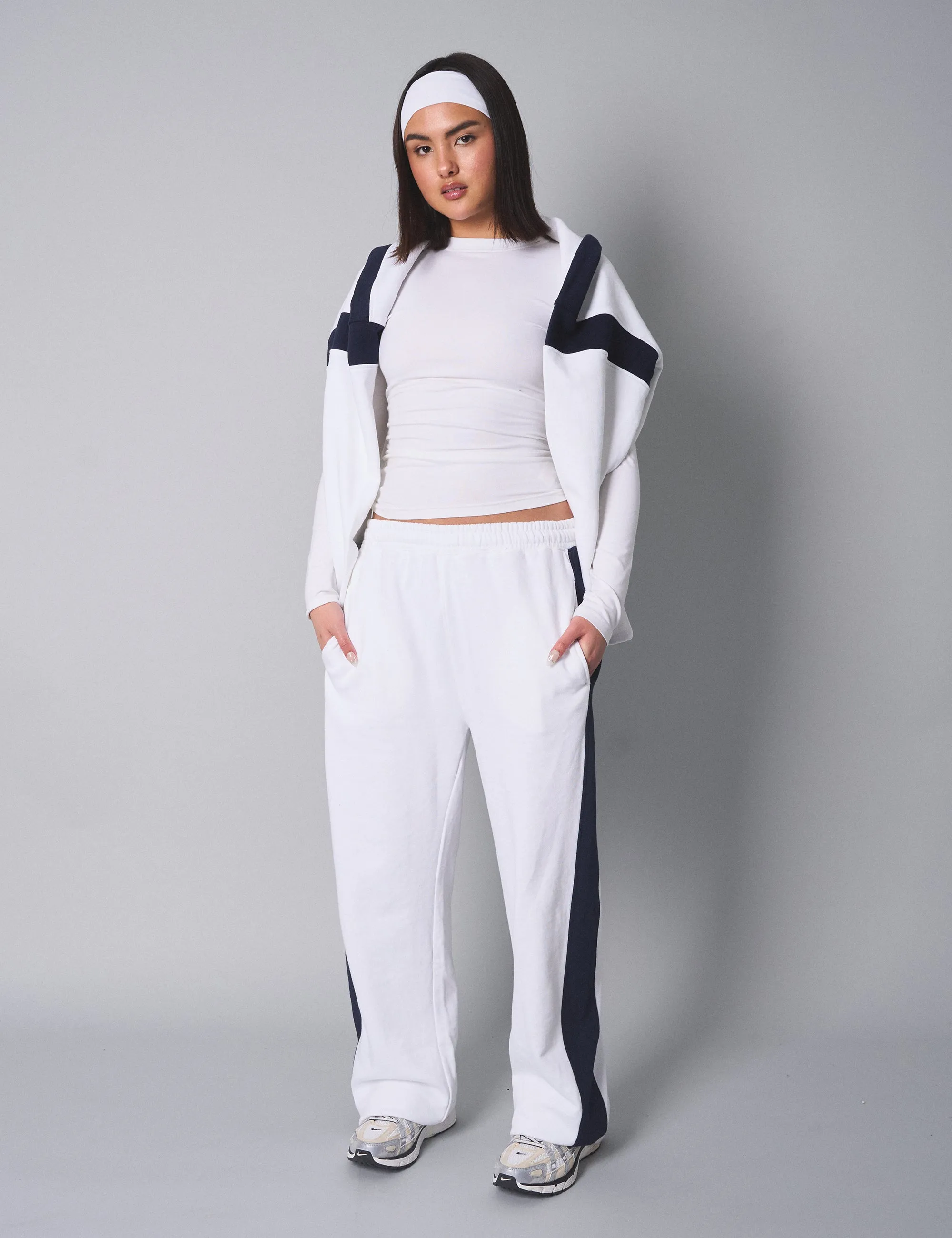 Slim Fit T-shirt With Long Sleeves White sold by Public Desire product image thumbnail 3