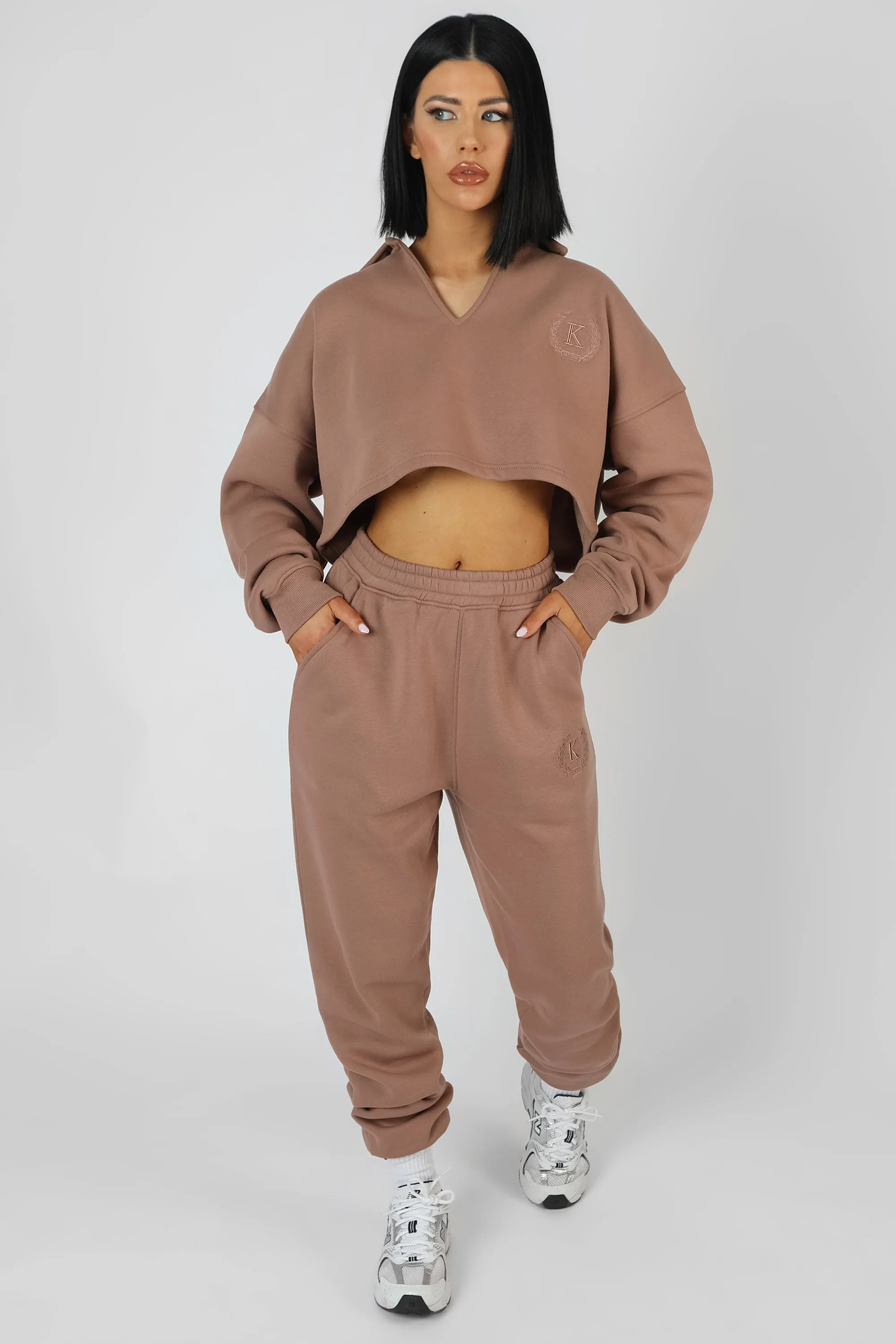 Embroidered 90'S Joggers Frappe sold by Public Desire