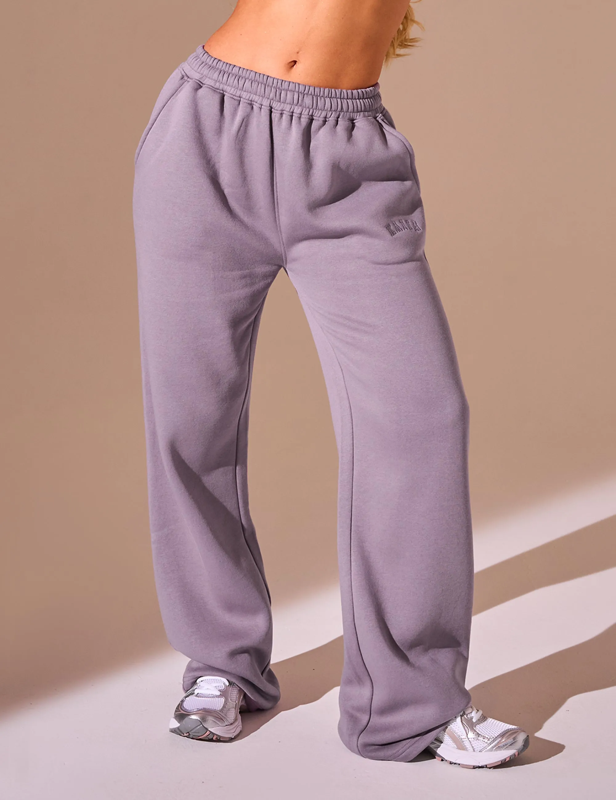 Kaiia Logo Wide Leg Joggers Mauve sold by Public Desire product image thumbnail 2