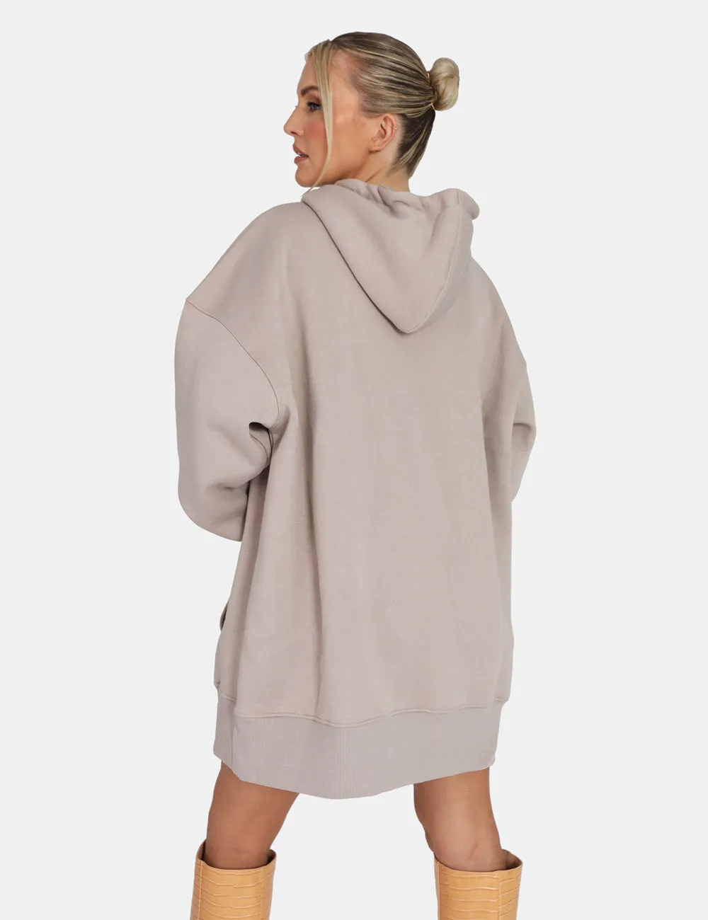 Oversized Sweat Hoodie Dress Ash sold by Public Desire product image thumbnail 4