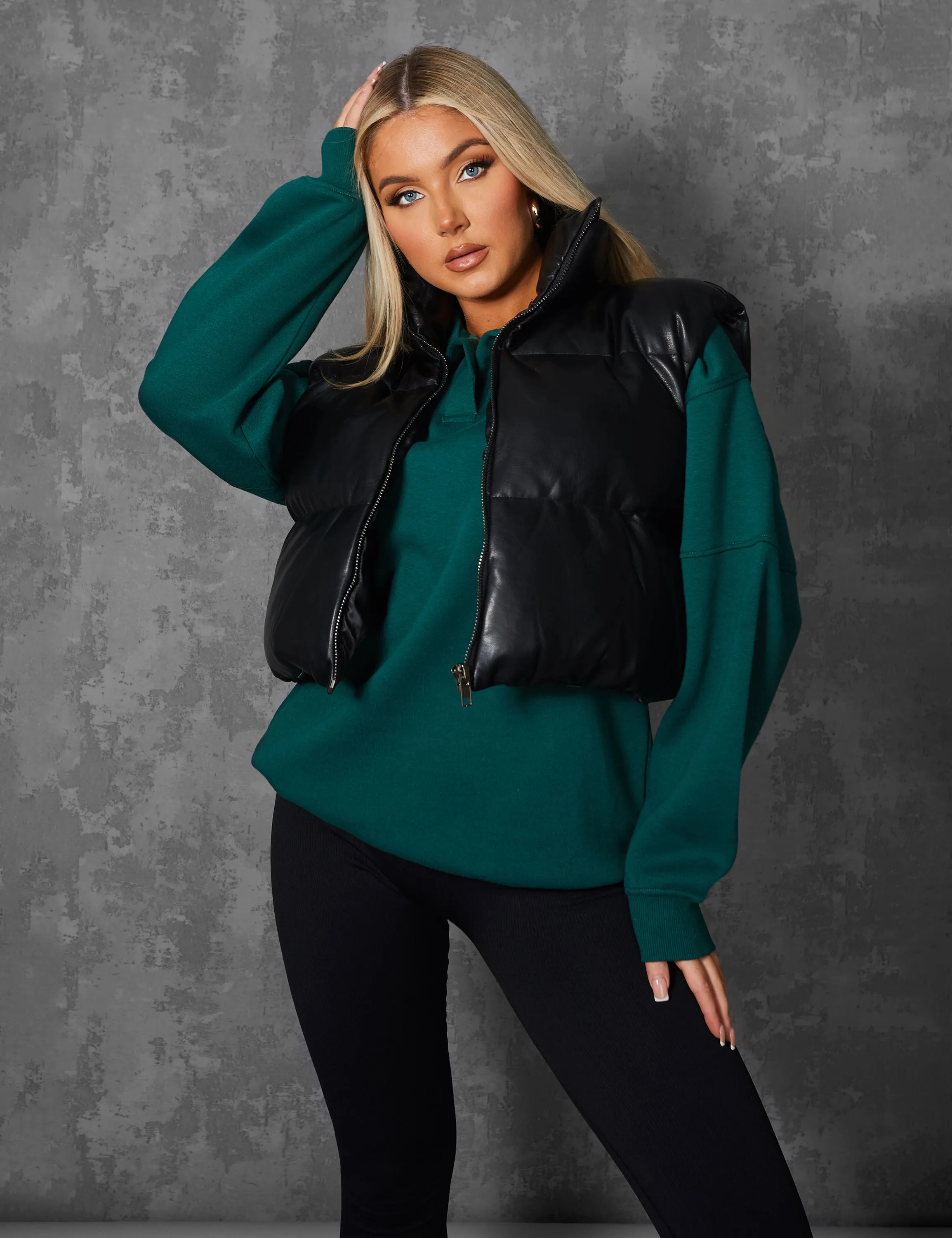 Pu Cropped Gilet Black sold by Public Desire product image thumbnail 4