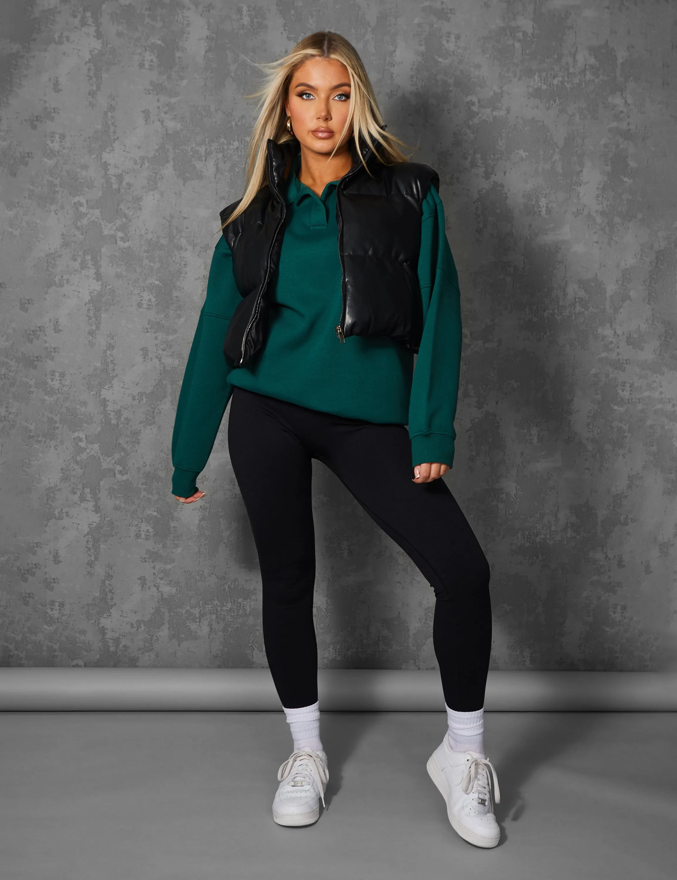 Pu Cropped Gilet Black sold by Public Desire product image thumbnail 2