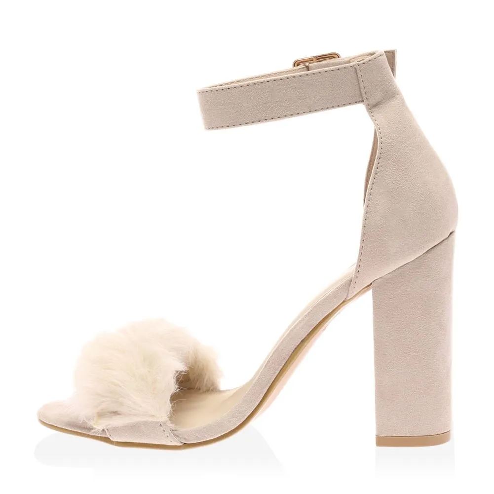Celine Nude Faux Suede Block Heels sold by Public Desire product image thumbnail 3