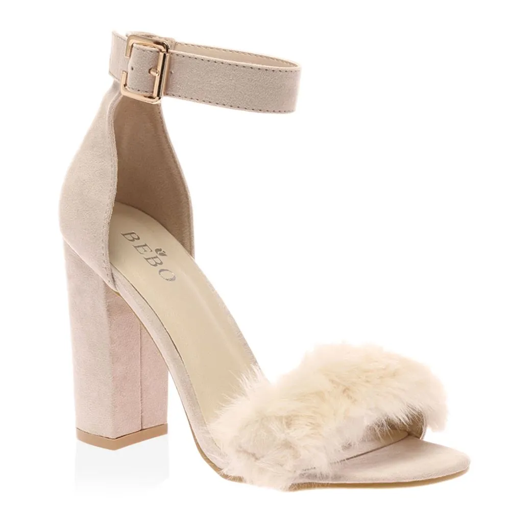 Celine Nude Faux Suede Block Heels sold by Public Desire product image thumbnail 2