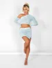 Textured Mini Skirt Blue sold by Public Desire