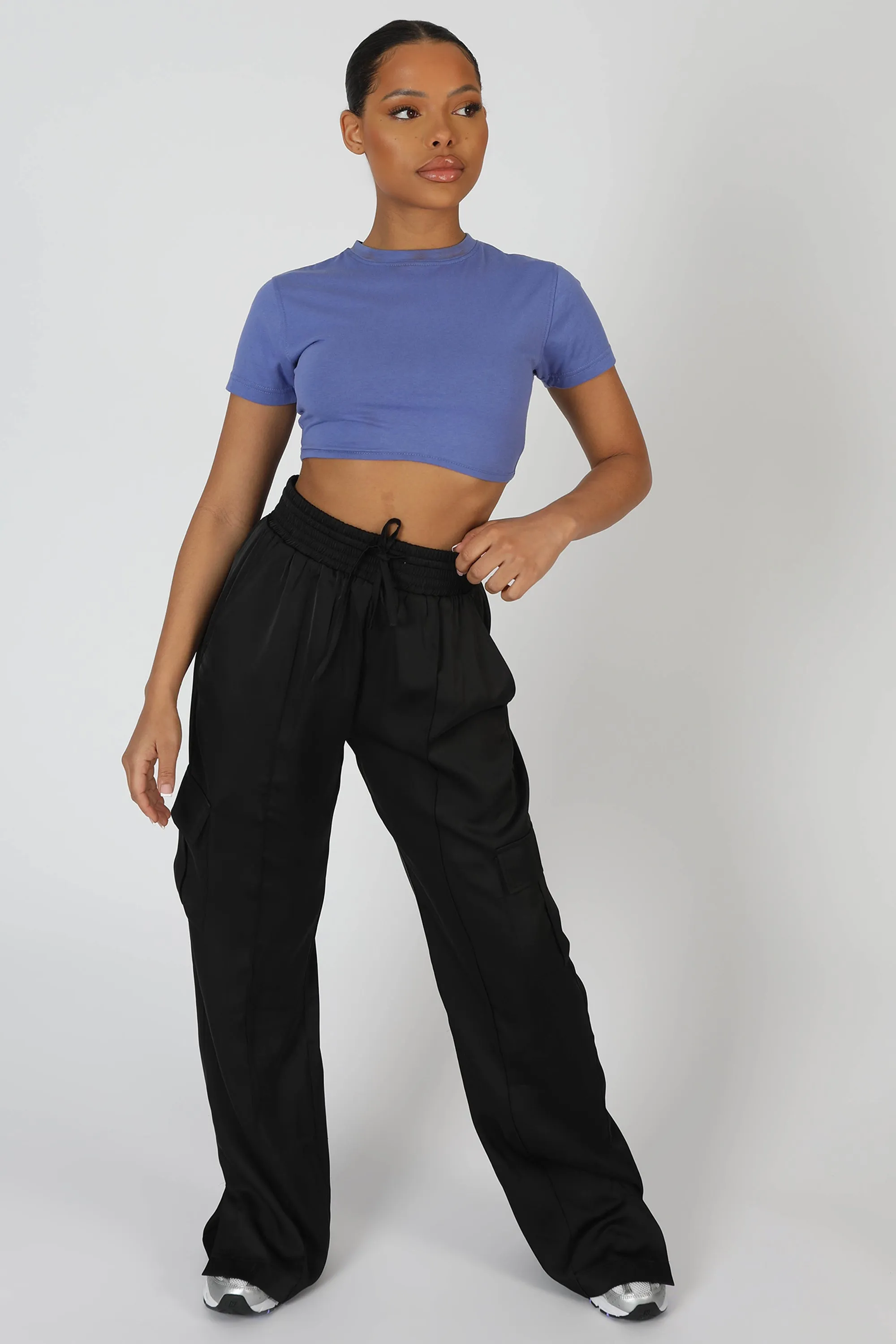 Ultimate Short Sleeve Underbust T-Shirt Purple sold by Public Desire