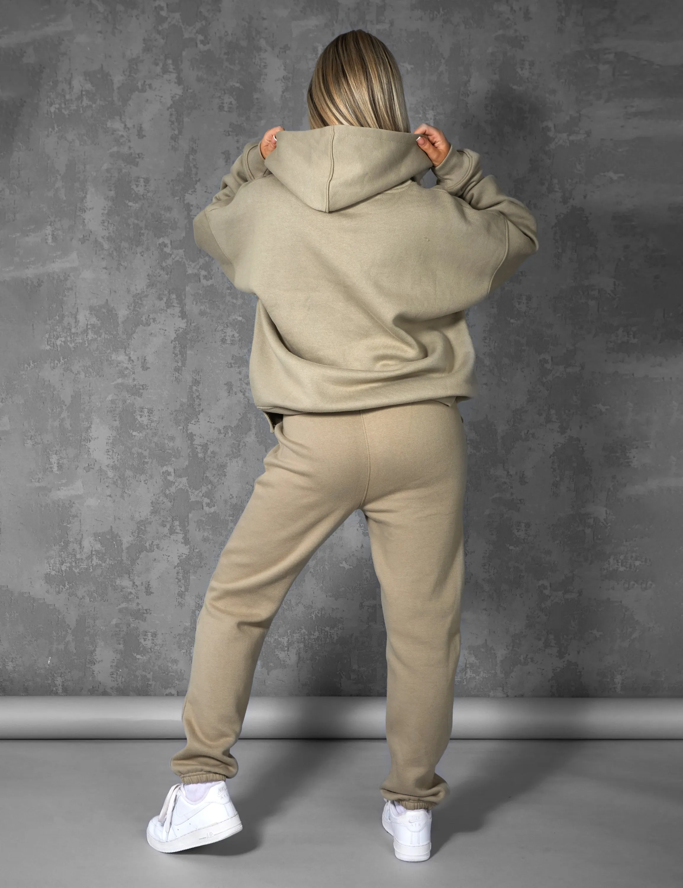 Curve Off-Set Text Hoodie Khaki sold by Public Desire product image thumbnail 5