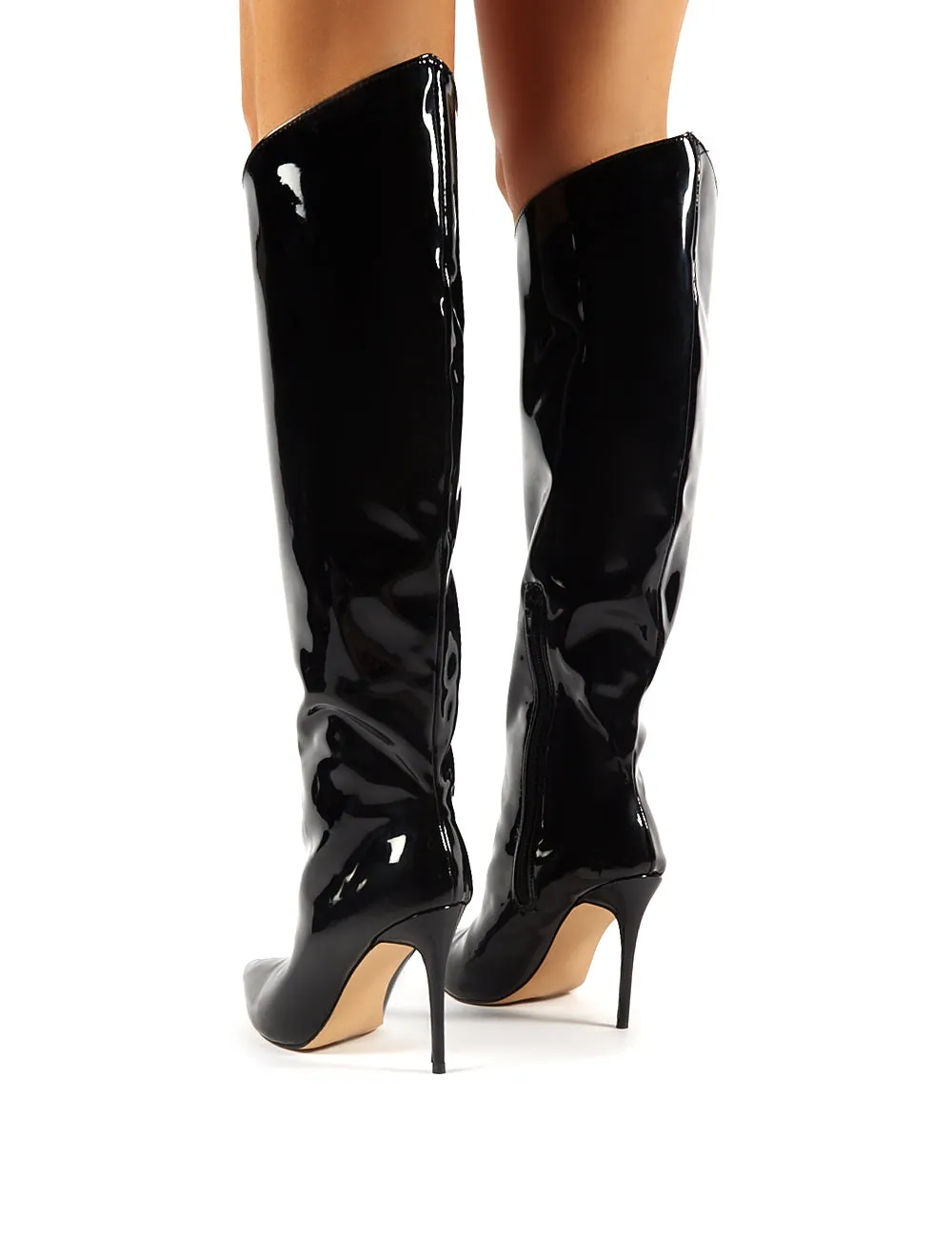 Thriller Black Pointed Stiletto Heeled Knee High Boots sold by Public Desire product image thumbnail 3