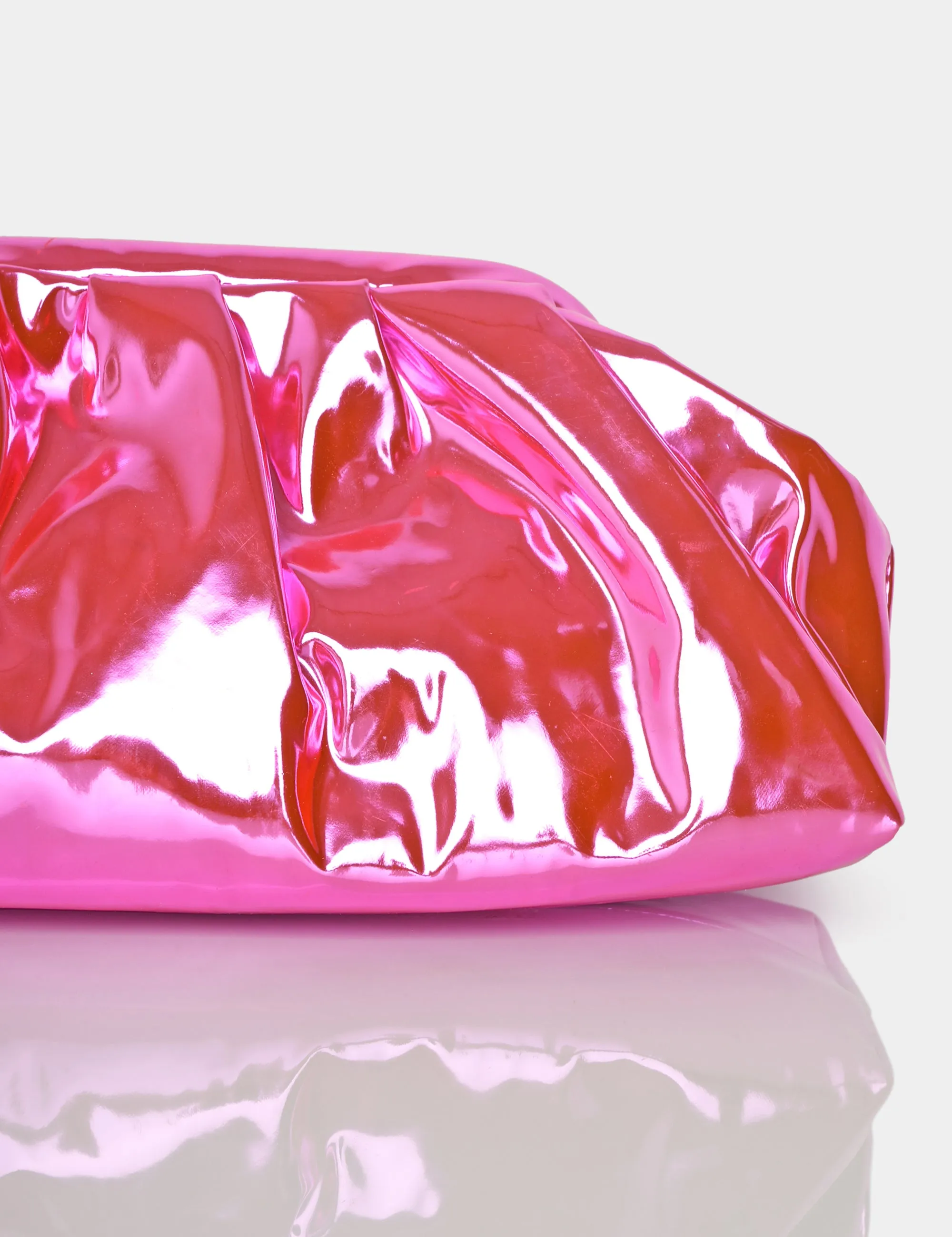 The Project Pink Iridescent Metallic Clutch Bag sold by Public Desire product image thumbnail 3