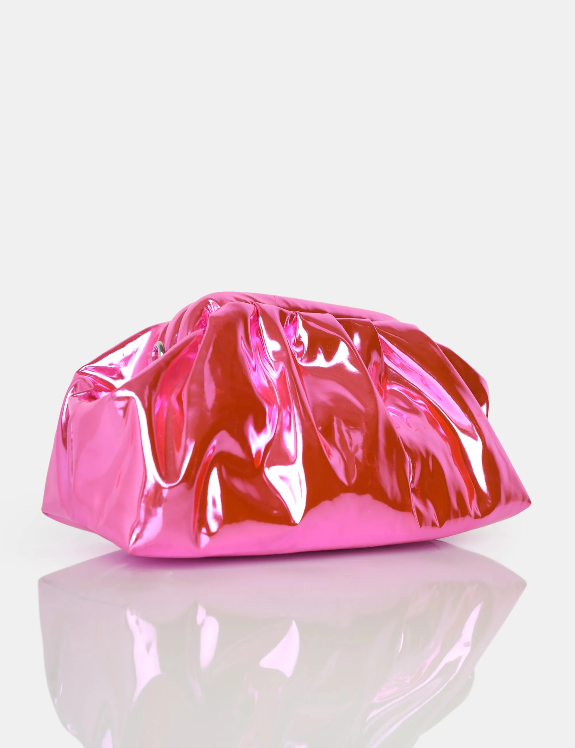 The Project Pink Iridescent Metallic Clutch Bag sold by Public Desire product image thumbnail 2