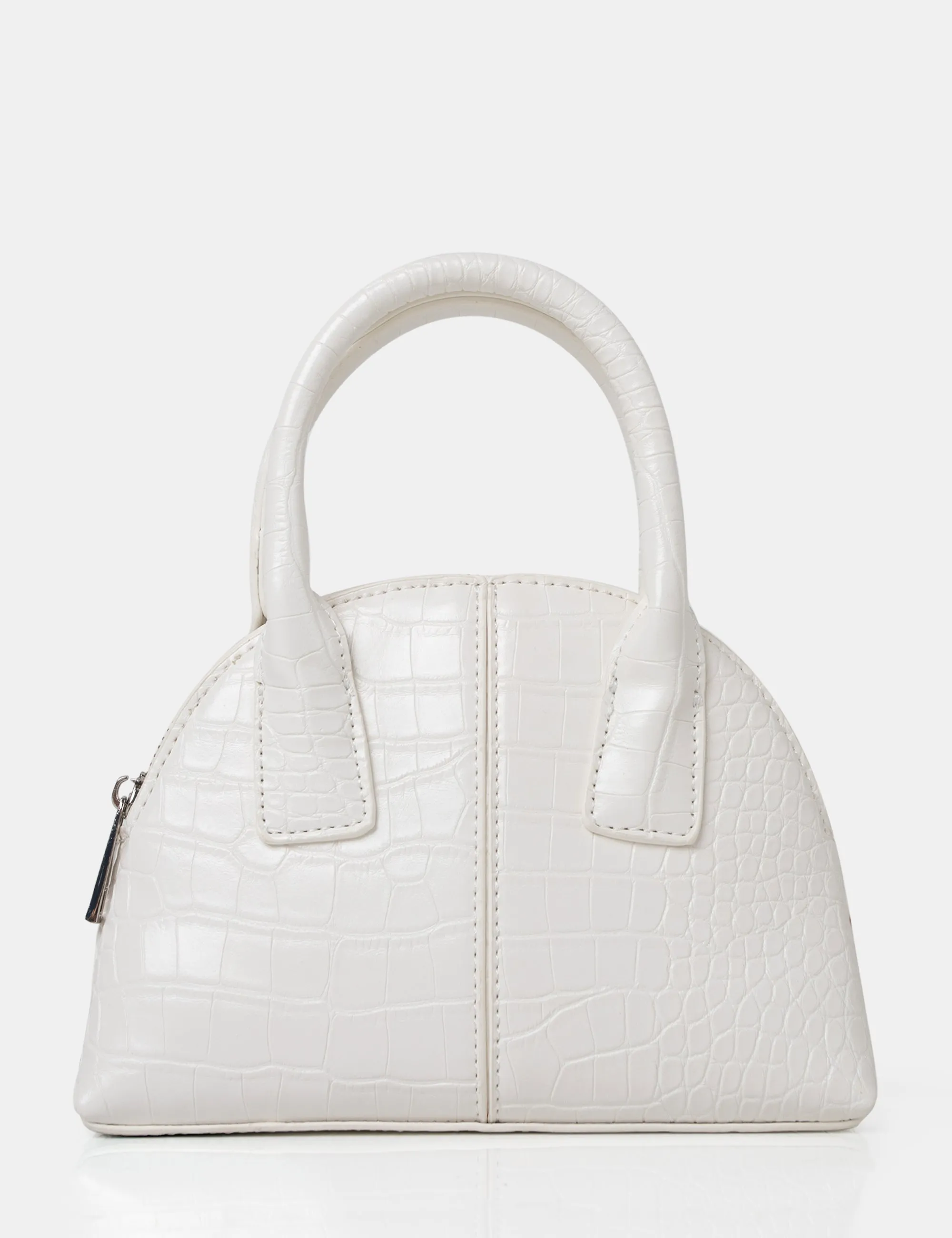 The Nova White Croc Grab Bag sold by Public Desire