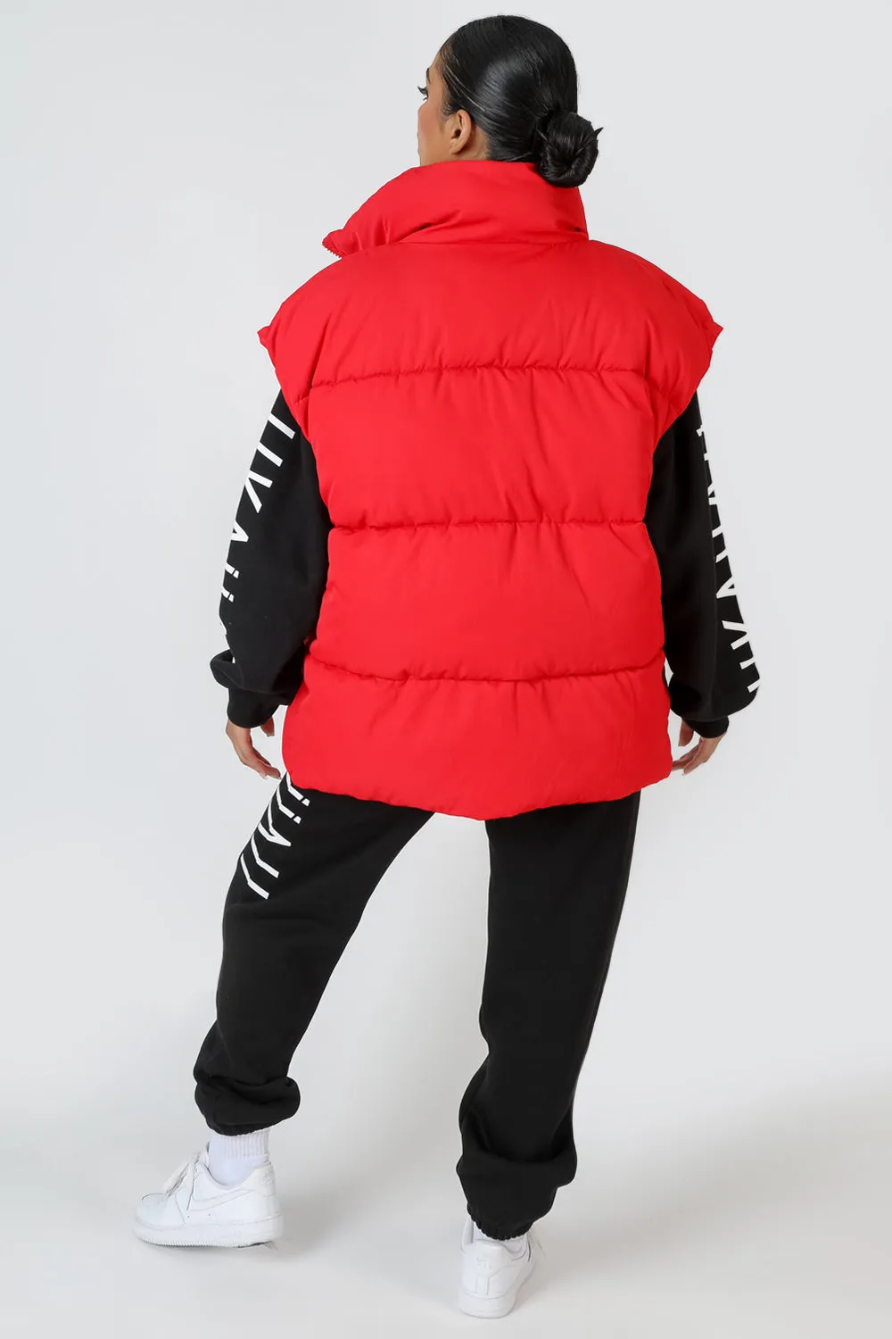 Longline Oversized Gilet Red sold by Public Desire product image thumbnail 4