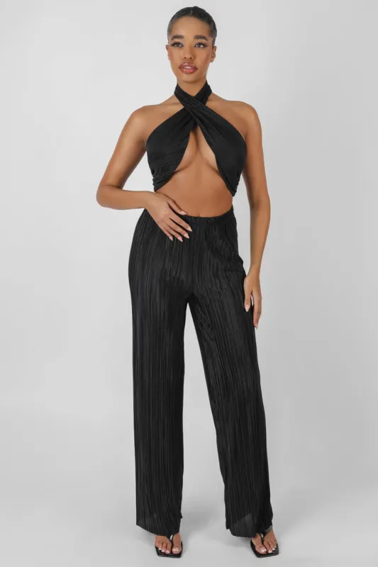 Plisse Trouser Black sold by Public Desire