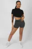 High Neck Tie Back Crop Top Black sold by Public Desire