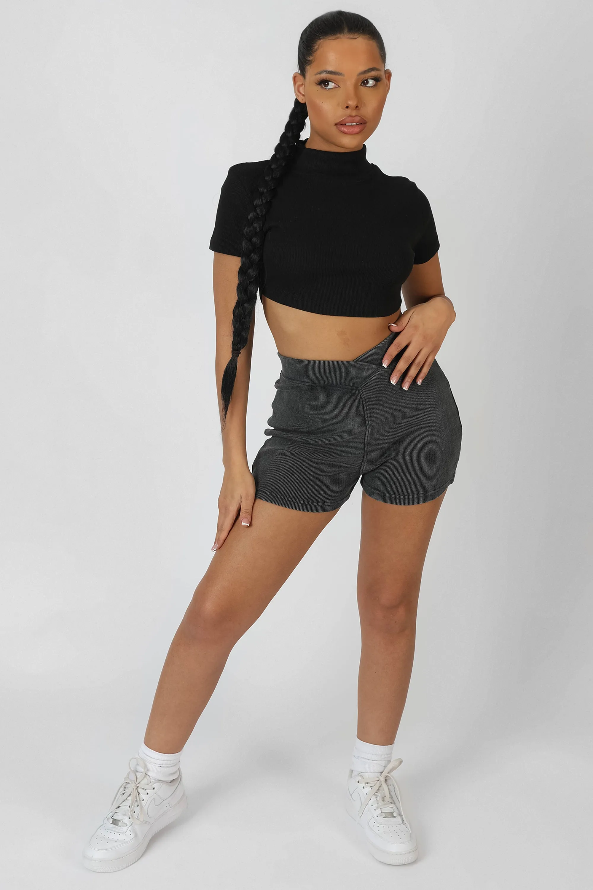 High Neck Tie Back Crop Top Black sold by Public Desire product image thumbnail 3
