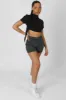 High Neck Tie Back Crop Top Black sold by Public Desire