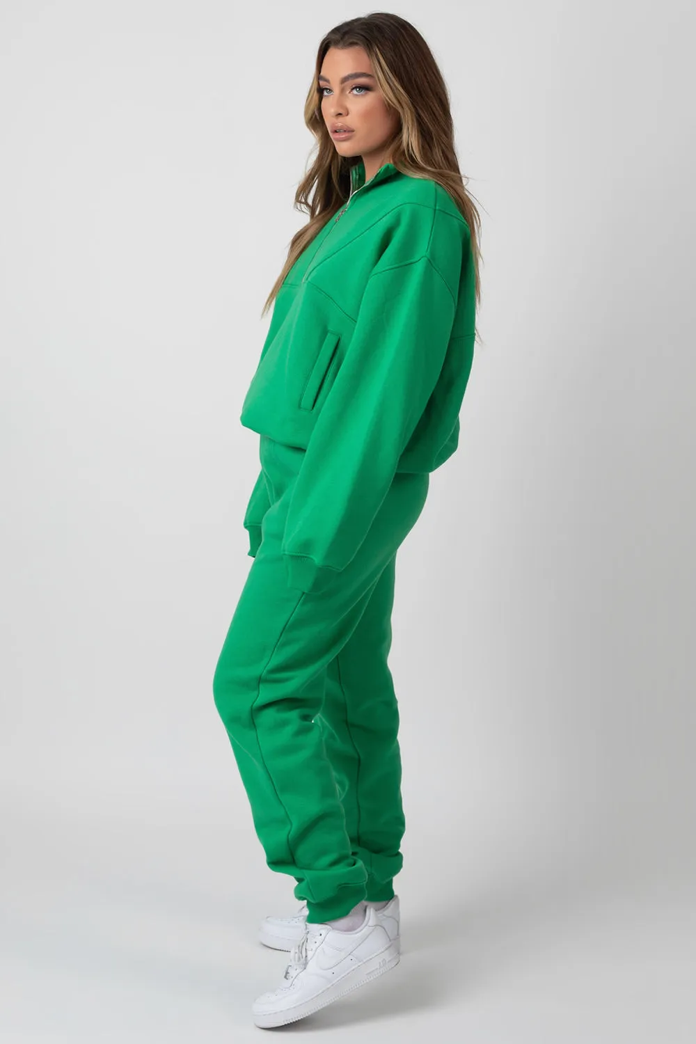Oversized Fit Seam Front 90S Joggers Green sold by Public Desire product image thumbnail 4