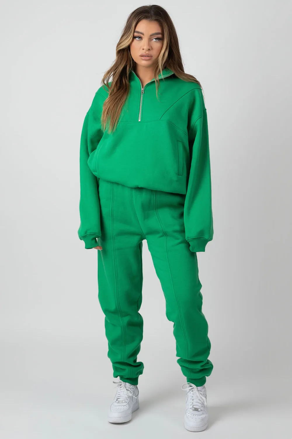 Oversized Fit Seam Front 90S Joggers Green sold by Public Desire