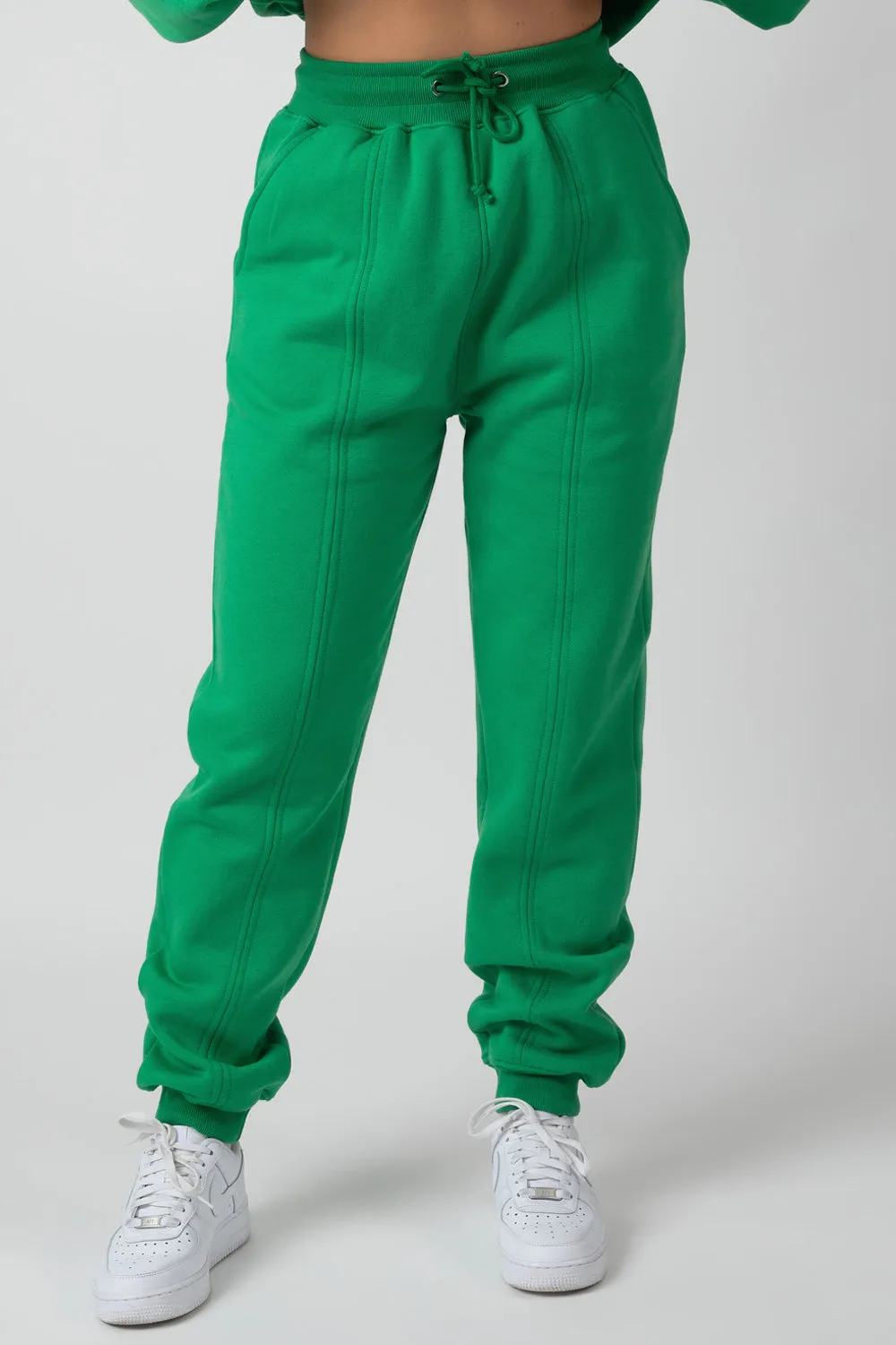 Oversized Fit Seam Front 90S Joggers Green sold by Public Desire product image thumbnail 3