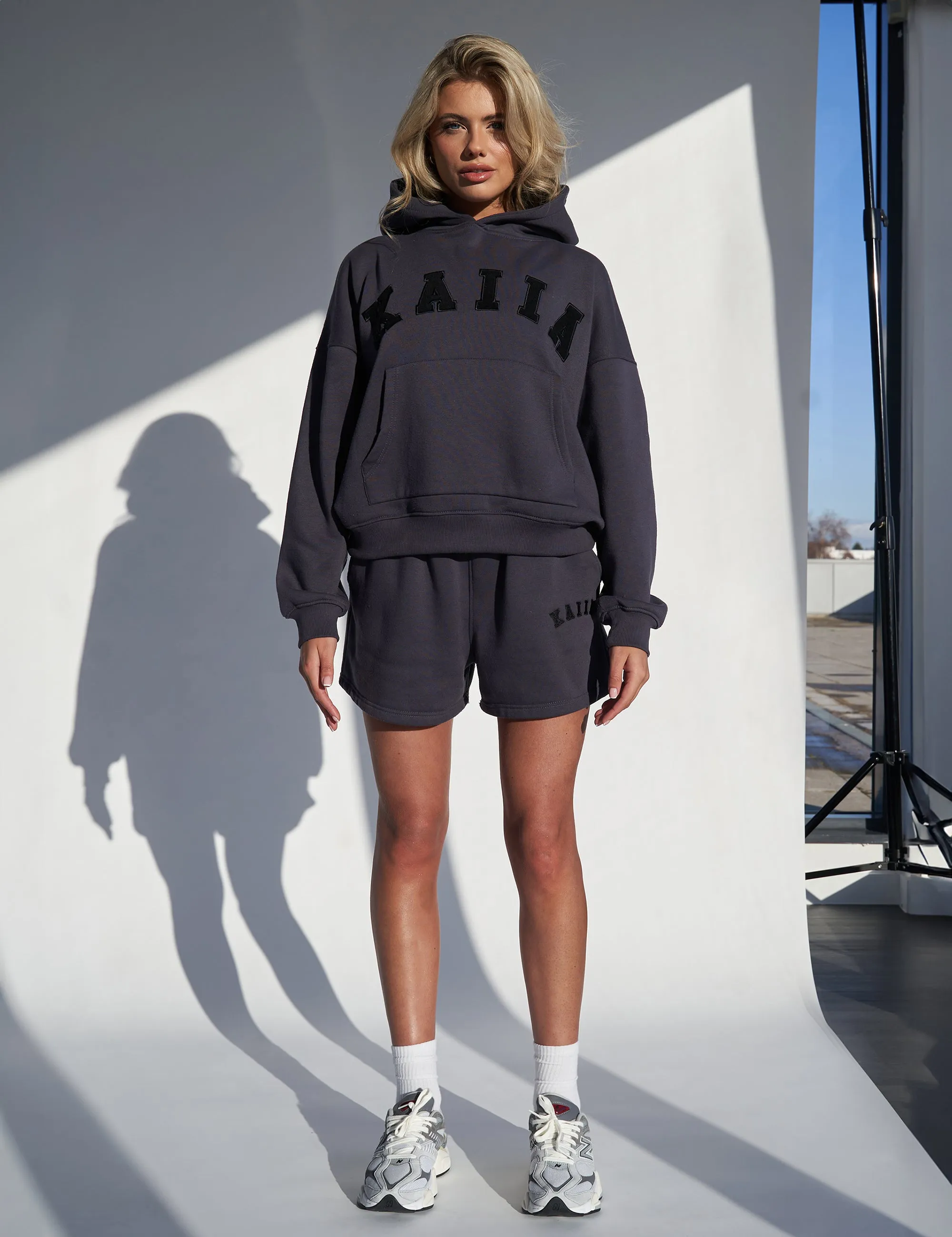 Kaiia Slogan Oversized Hoodie Dark Grey sold by Public Desire product image thumbnail 2