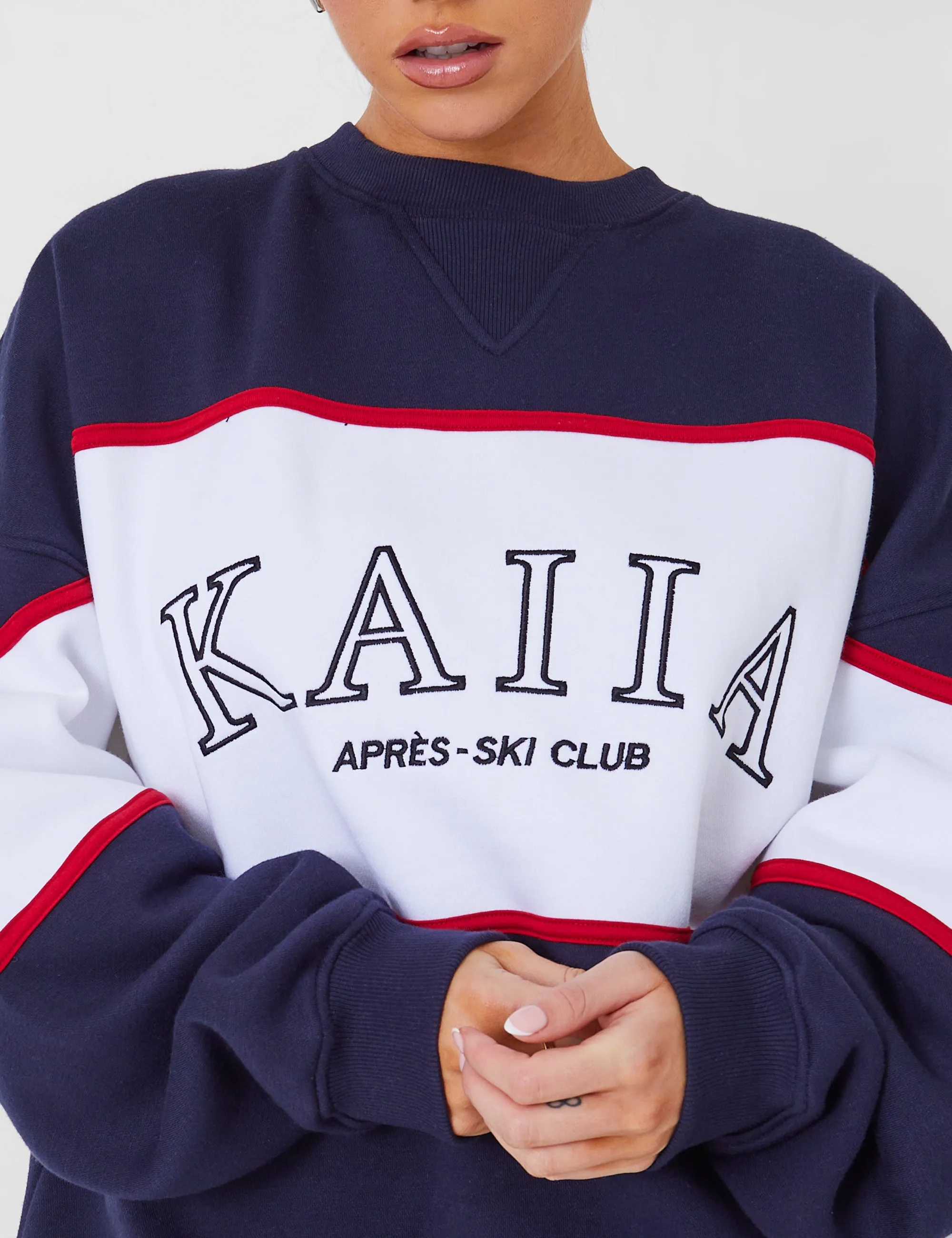 Kaiia Sport Oversized Sweatshirt in Navy sold by Public Desire product image thumbnail 2