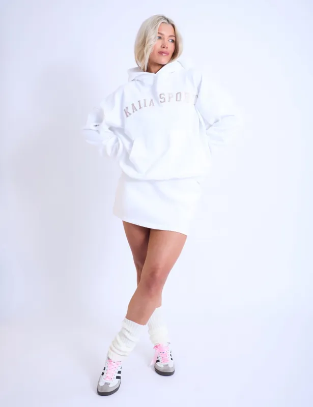 Kaiia Sport Oversized Hoodie White & Beige sold by Public Desire