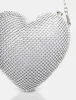 The Ophelia Silver Diamante Clutch Bag sold by Public Desire