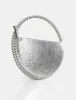 The  Alessia Metallic Sliver Circle Diamante Mini Grab Bag sold by Public Desire