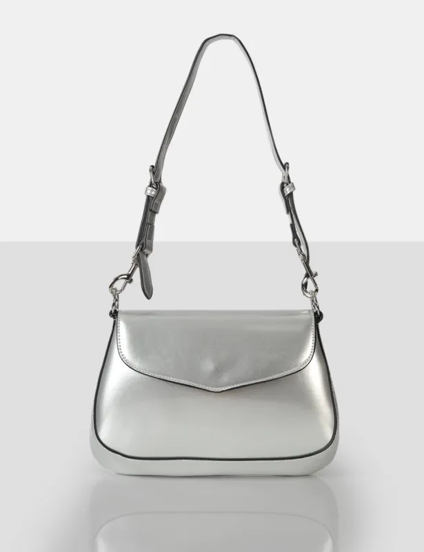 The Serena Silver Shoulder Bag sold by Public Desire